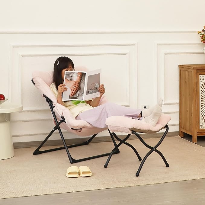 15" Folding Ottoman, Foldable Footrest Stool, Portable Small Foot Stool - Image 4