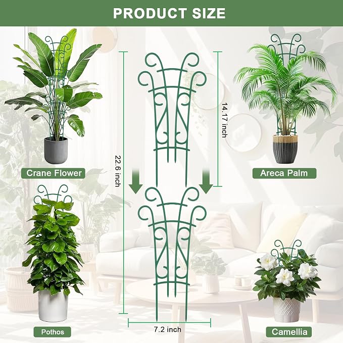 6 Pack Indoor Plant Trellis for Potted Plants, Stackable Garden Trellis for - Image 2