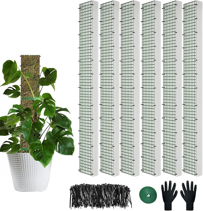 60"/40"/24" Metal Moss Pole, D Shape Sphagnum Moss Pole, Moss Poles by HOLANHING