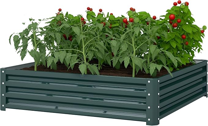 Outsunny Galvanized Raised Garden Bed, by Outsunny