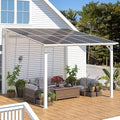 AECOJOY 10' x 10' Pergola Gazebo in White, Small Wall Mounted Pergolas and by AECOJOY