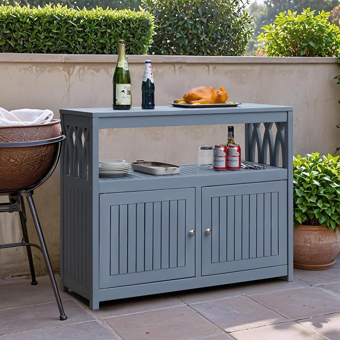Flamaker Acacia Wood Cabinet - Image 5