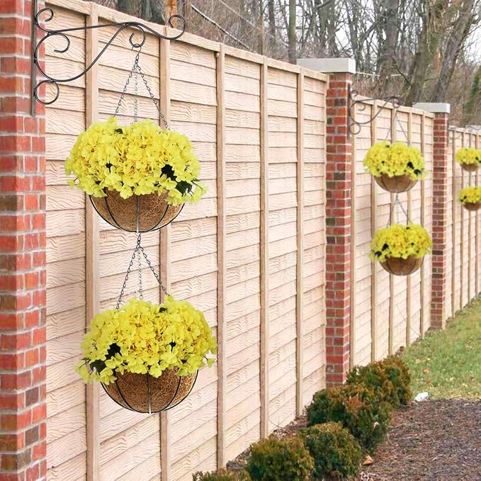 Hanging Plant Basket Flower Holder-Metal Wire Round Hanging Basket Planter - Image 3