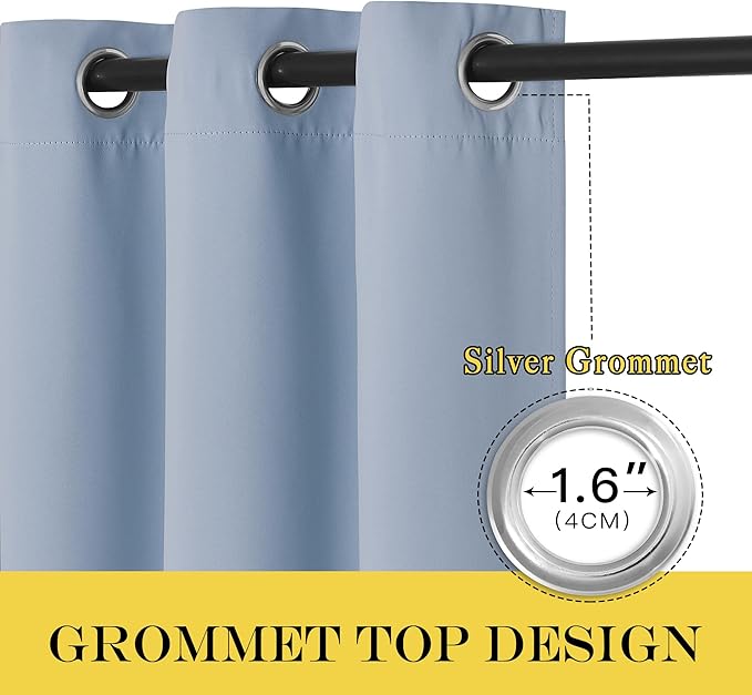NICETOWN Bedroom Curtain Room Darkening Drapery 102 inches Length - Image 6