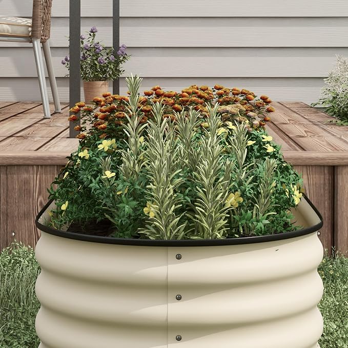 Outsunny 6.5' x 2' x 1.4' Galvanized Raised Garden Bed Kit, Outdoor Metal - Image 9
