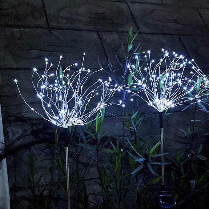 JJGoo Solar Firework Lights, 2 Pack 180 LEDs 2 Lighting Modes Solar Lights - Image 4