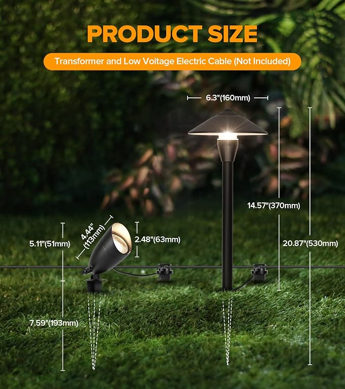 LUTEC 12V Low Voltage Landscape Lighting, Die-cast Aluminum Spot Lights - Image 2