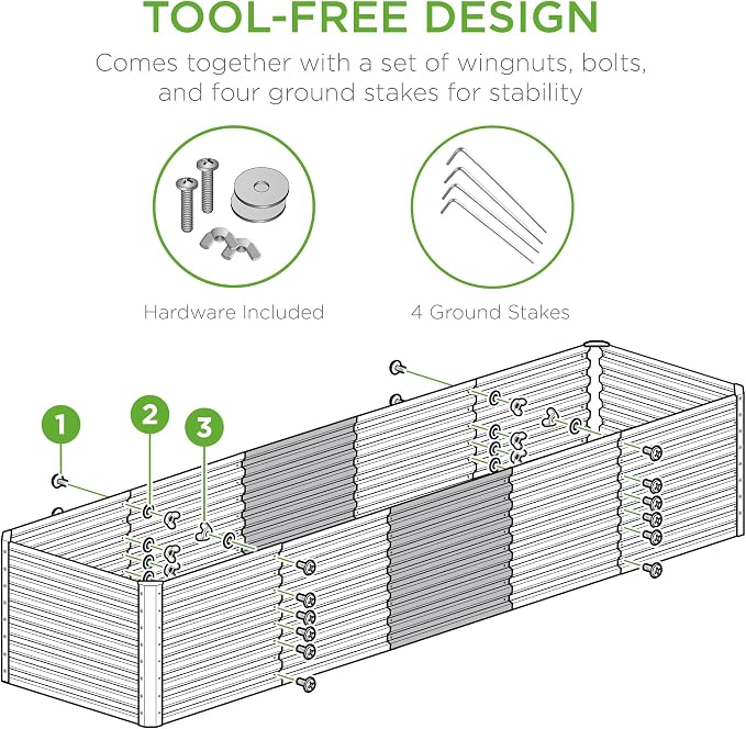 Best Choice Products 8x2x2ft Raised Outdoor Metal Garden Bed, Deep Root Box - Image 6