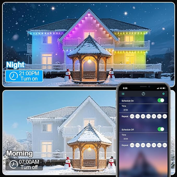 200FT Permanent Outdoor Lights for House Waterproof, IP67 LED Eave Lights - Image 6