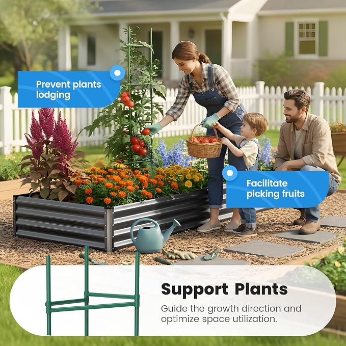Quictent Galvanized Raised Garden Bed 8x4x1 Ft Metal Planter Box - Image 2