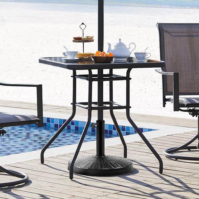 Yaheetech 31lbs Umbrella Base, Heavy Duty Patio Umbrella Base Stand, Round - Image 4