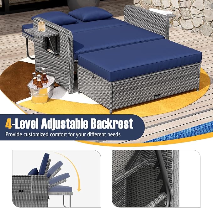 RELAX4LIFE Wicker Patio Outdoor Daybed - Image 4