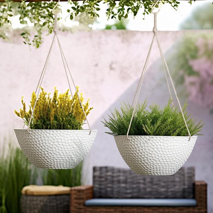 LA JOLIE MUSE Hanging Planters for Outdoor Plants, Large Hanging Planter - Image 5