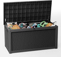 310 Gallon Lockable Outdoor Storage Box – Waterproof Resin Deck Box by Unknown