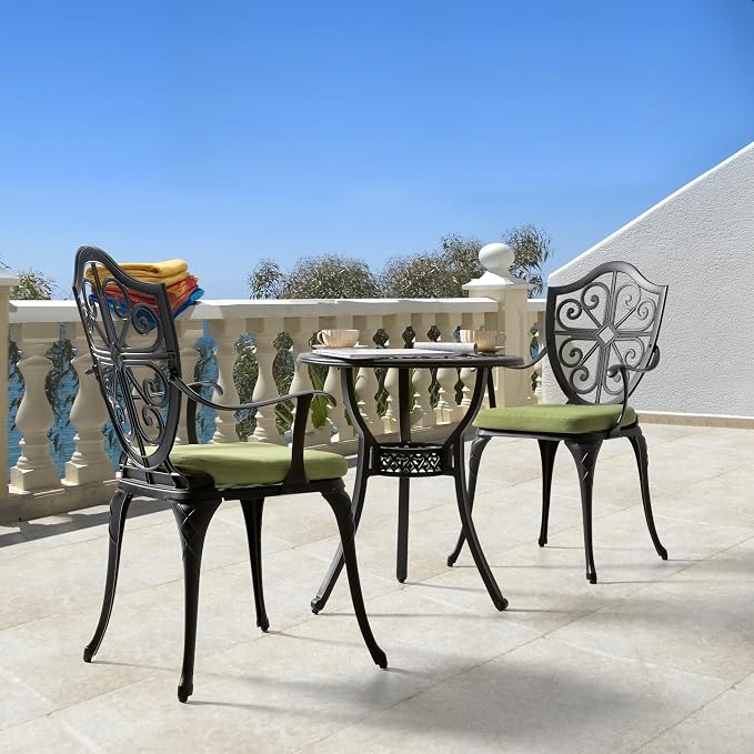 NUU GARDEN Outdoor 3 Piece Bistro Set - Image 3