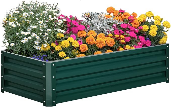 Outsunny Galvanized Raised Garden Bed, by Outsunny
