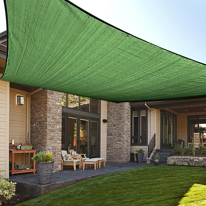 LOVE STORY Custom Size 9'x12' Piquant Green Sun Shade Sail Rectangle UV Block by LOVESTORY