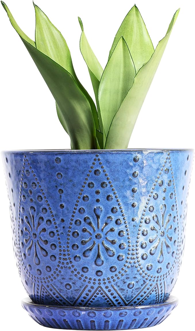 Gepege 10 Inch Plant Pot, Ceramic Planter by Gepege