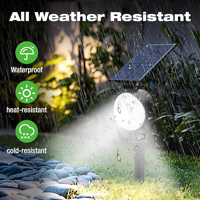 nipify 10 Pack Solar Spot Lights Outdoor Waterproof - Image 2
