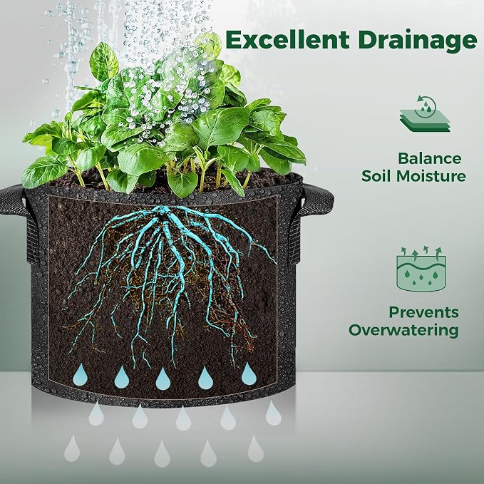 T4U 5 Gallon Grow Bags, Upgrade Grow Bags - Image 7