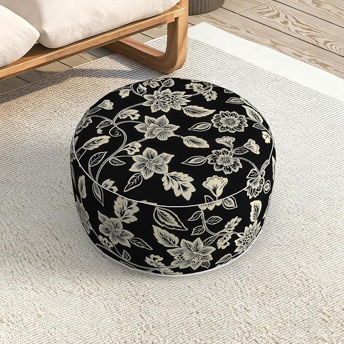 LVTXIII Indoor/Outdoor Extra Large Inflatable Ottoman Pouf D31 x H14 Inch - Image 4