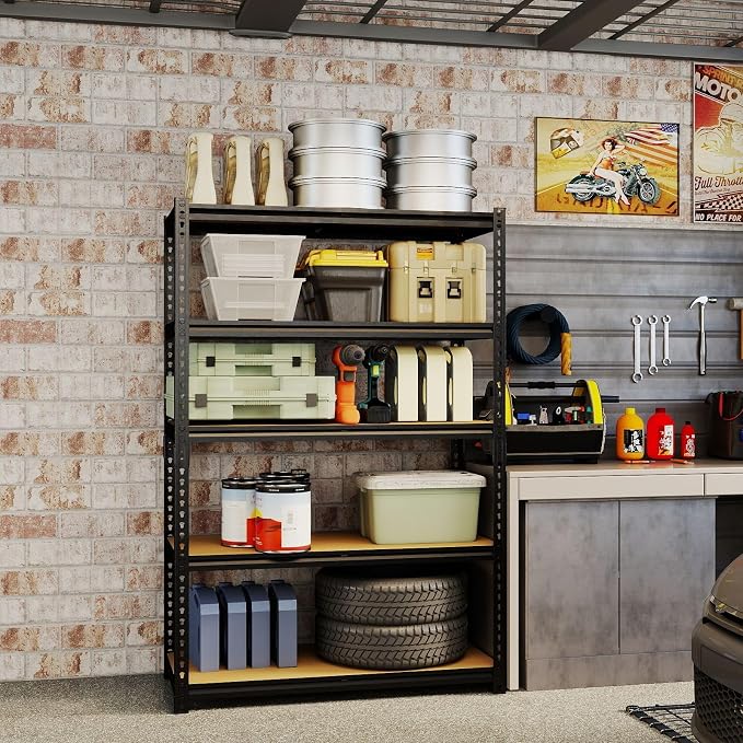 Garage Storage Shelves 2PCS, 2400 LBS Heavy Duty Shelving, Metal Garage Shelves - Image 2