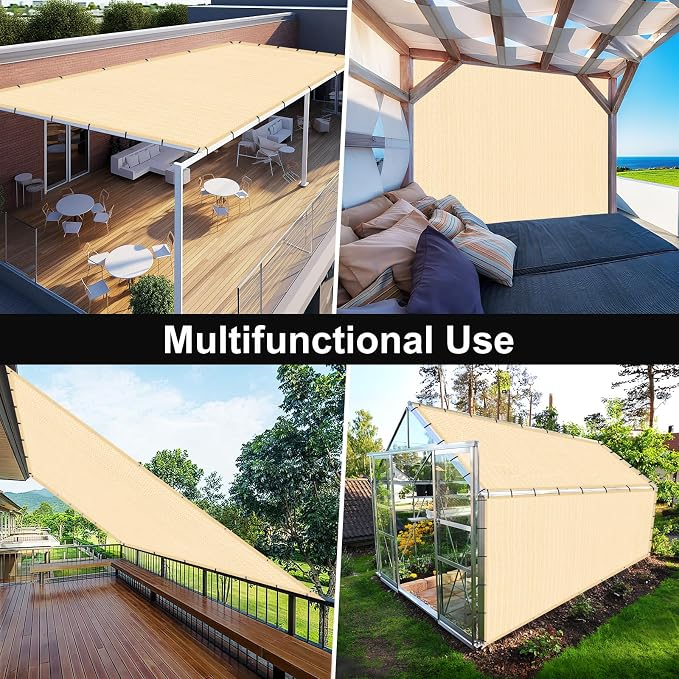Artpuch 90% Sun Shade Cloth, 6 x 20 FT Pergola Shade Cover Canopy - Image 8