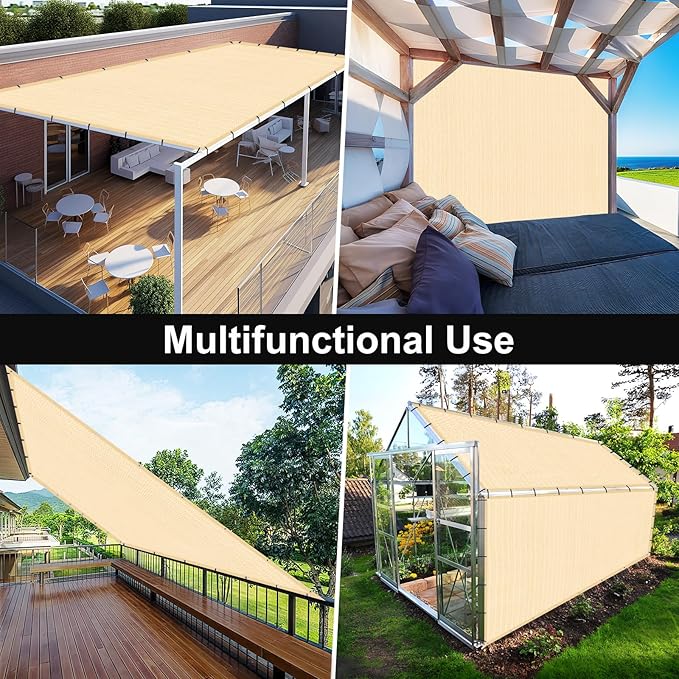 Artpuch 90% Sun Shade Cloth, 6 x 6 FT Pergola Shade Cover Canopy - Image 8