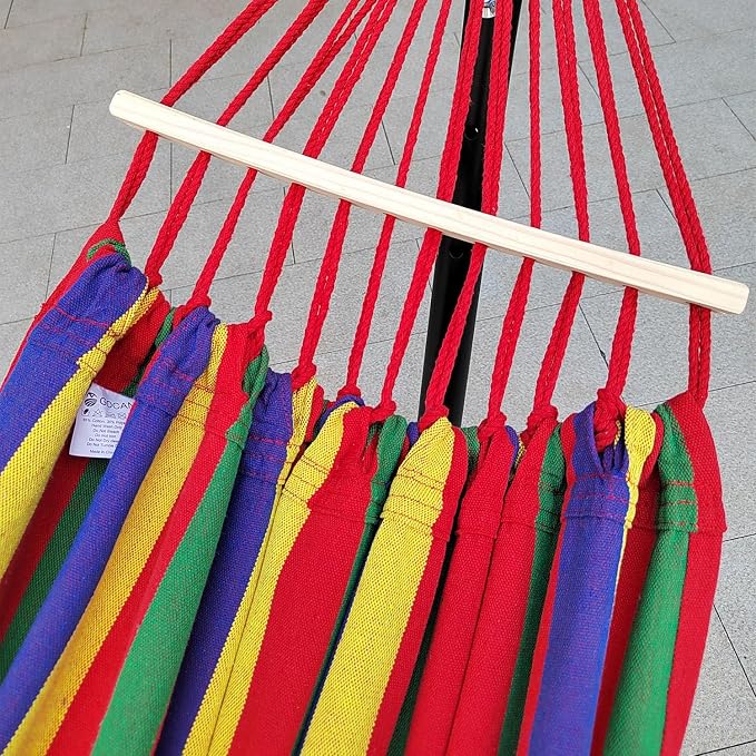Double Hammock 2 Person Extra Large 220x160cm Total Length 330cm Load 500lb - Image 2