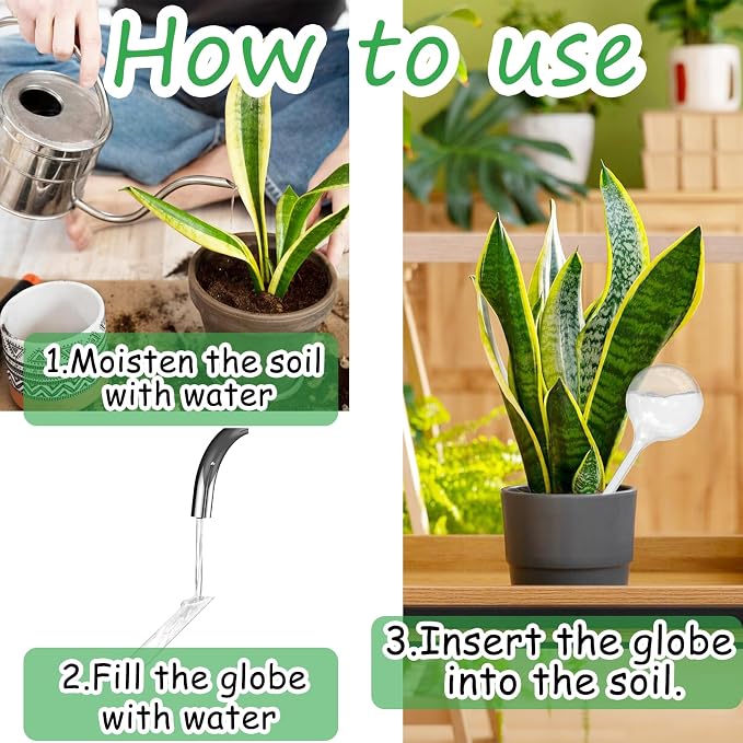 20 PCS Clear Plant Watering Globes, Plastic Watering Bulbs, Self Watering - Image 3