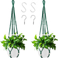 Augshy Macrame Plant Hangers Dark Green Hanging Planters by Augshy
