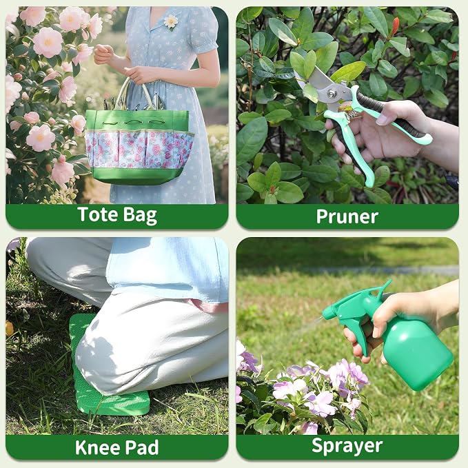 Garden Tool Set, 10 Piece Garden Kit, Heavy Duty Stainless Steel Gardening Hand - Image 4
