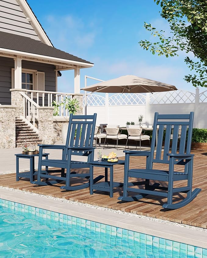 GarveeLife Adirondack Outdoor Side Table 18 x 15 in, HDPE 2-Tier Patio Side - Image 7