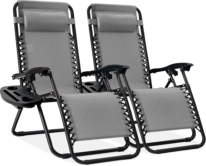 Best Choice Products Set of 2 Adjustable Steel Mesh Zero Gravity Lounge Chair by BestChoiceProducts