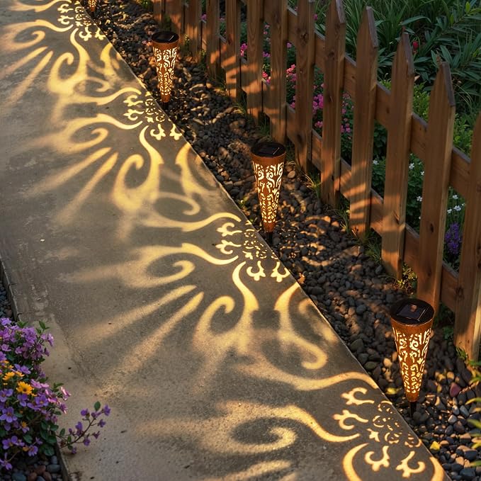 Go2garden 6Pcs Garden Solar Lights Outdoor Stakes Decorative Lighting - Image 3