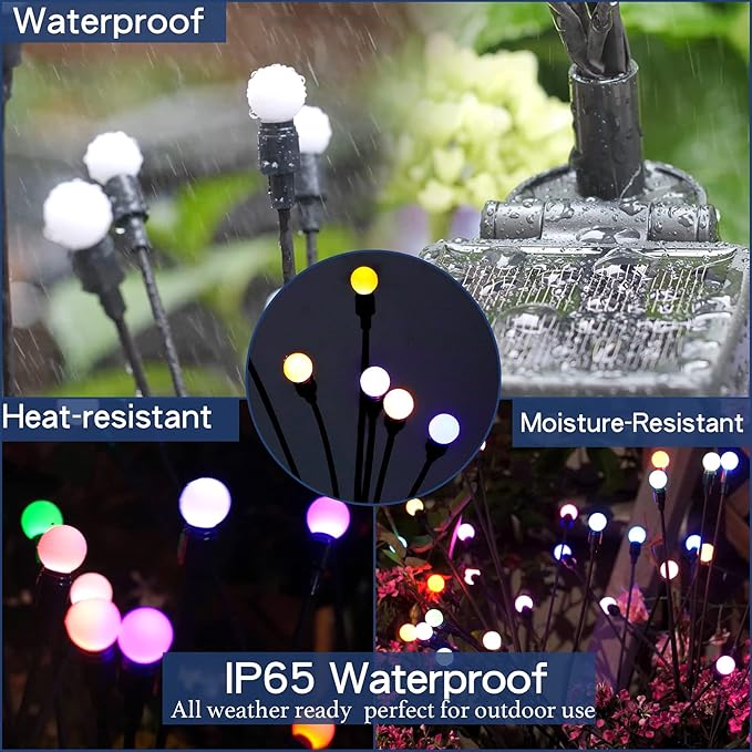 TONULAX Solar Garden Lights, Starburst Swaying When Wind Blows, Solar Lights - Image 4