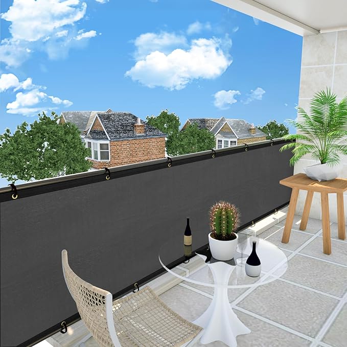 UPGRADE Privacy Fence Screen 3'x45' Dark Grey Outdoor 90% Visibility Blockage - Image 7