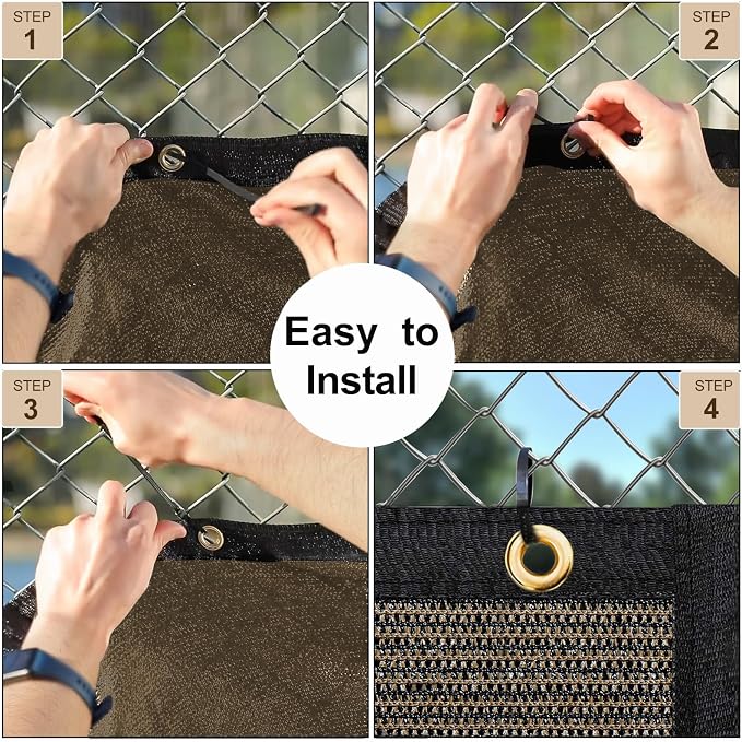UPGRADE Privacy Screen 3' x 16' Fence Commercial Shade Cover - Image 5