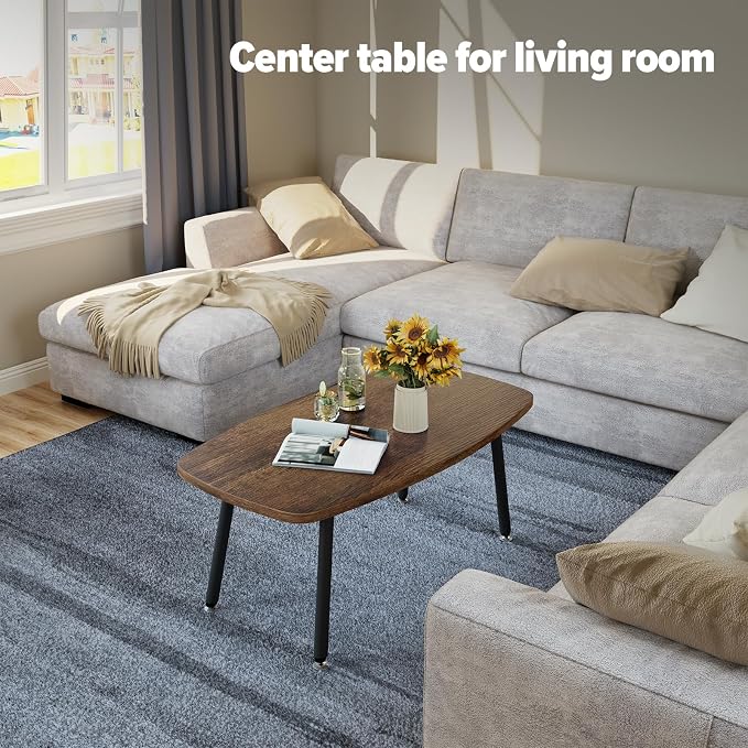 WOHOMO Folding Coffee Table for Small Spaces, No Assembly Farmhouse Portable - Image 6