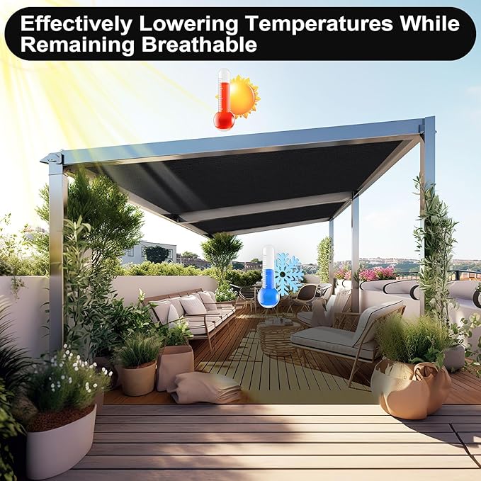 Artpuch 90% Sun Shade Cloth, 4 x 8 FT Pergola Shade Cover Canopy - Image 6