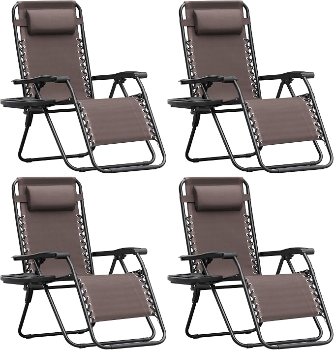 Homall Zero Gravity Chair Patio Folding Lawn Outdoor Lounge Gravity Camp by Homall