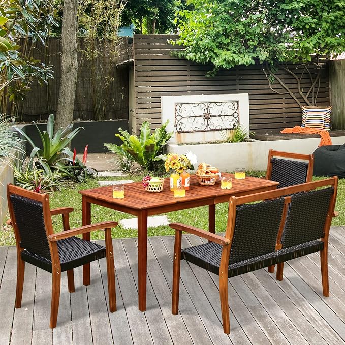 Tangkula 4 Pieces Patio Dining Set - Image 3