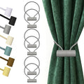 Hion Magnetic Curtain Tiebacks Grey 6 Pack, Curtain Tiebacks Buckles Holdbacks by Hion