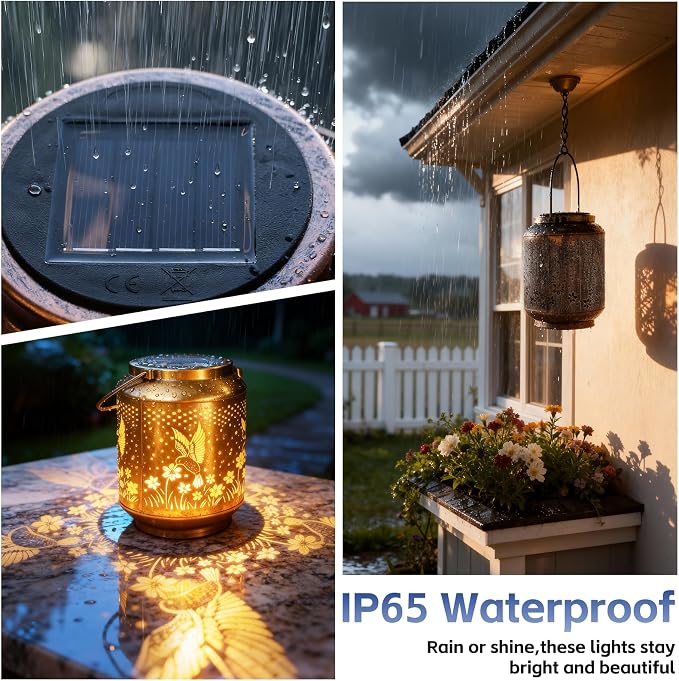 Solar Lanterns Garden Decor, Solar Light Outdoor Waterproof, Hummingbird - Image 4