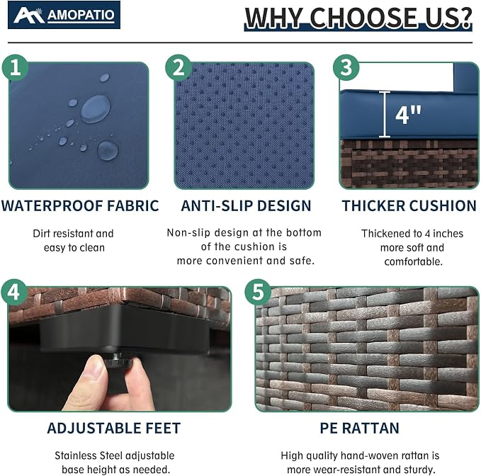 Amopatio Patio Furniture Set - Image 4