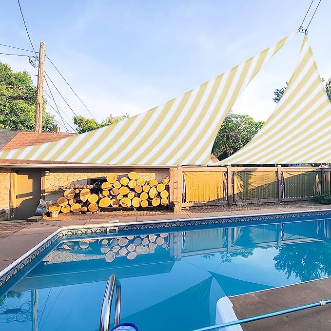 E&K Sunrise 26' x 26' x 26' Sun Shade Sail Triangle Canopy Shade Cover UV Block by EKSUNRISEINC