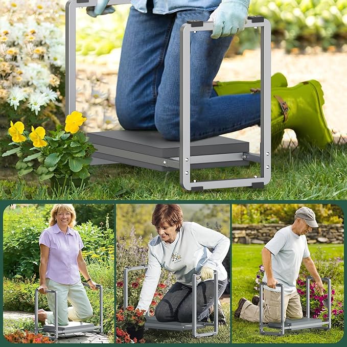 FLINTER Garden Kneeler and Seat, 10.2" Wider Heavy Duty Thick Gardening Bench - Image 6