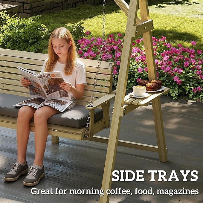 Outsunny 3 Seat Porch Swing - Image 5