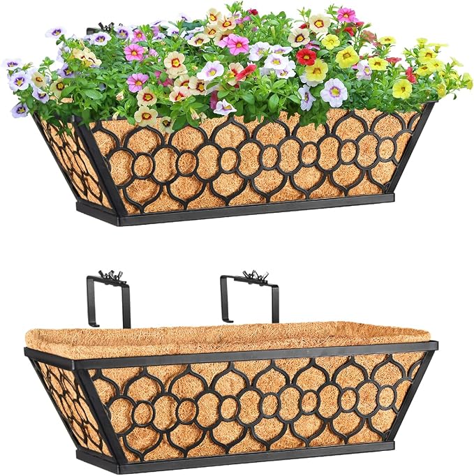 Riare 2 Pack 16 Inch Window Boxes Planters by Riare