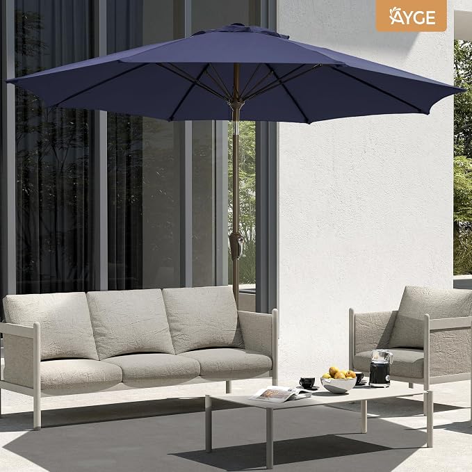 Ayge 9FT Large Outdoor Patio Umbrella Market Table Umbrella-UV Resistant - Image 4